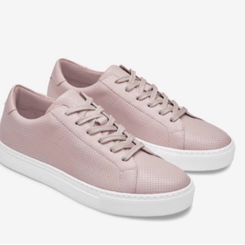 Greats Brooklyn pink perforated leather sneakers made in Italy size 9.5